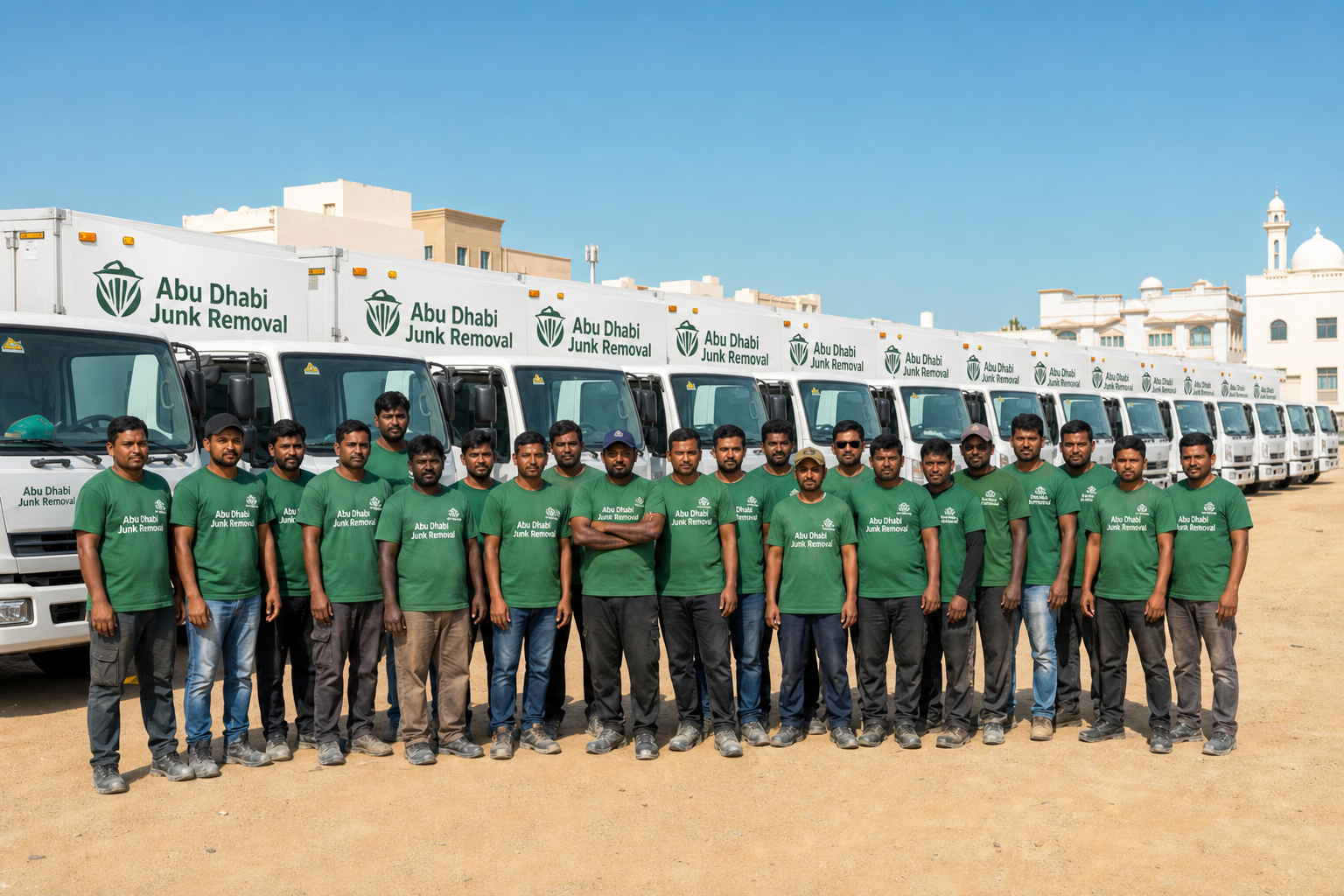 Abu Dhabi Junk Removal team and trucks