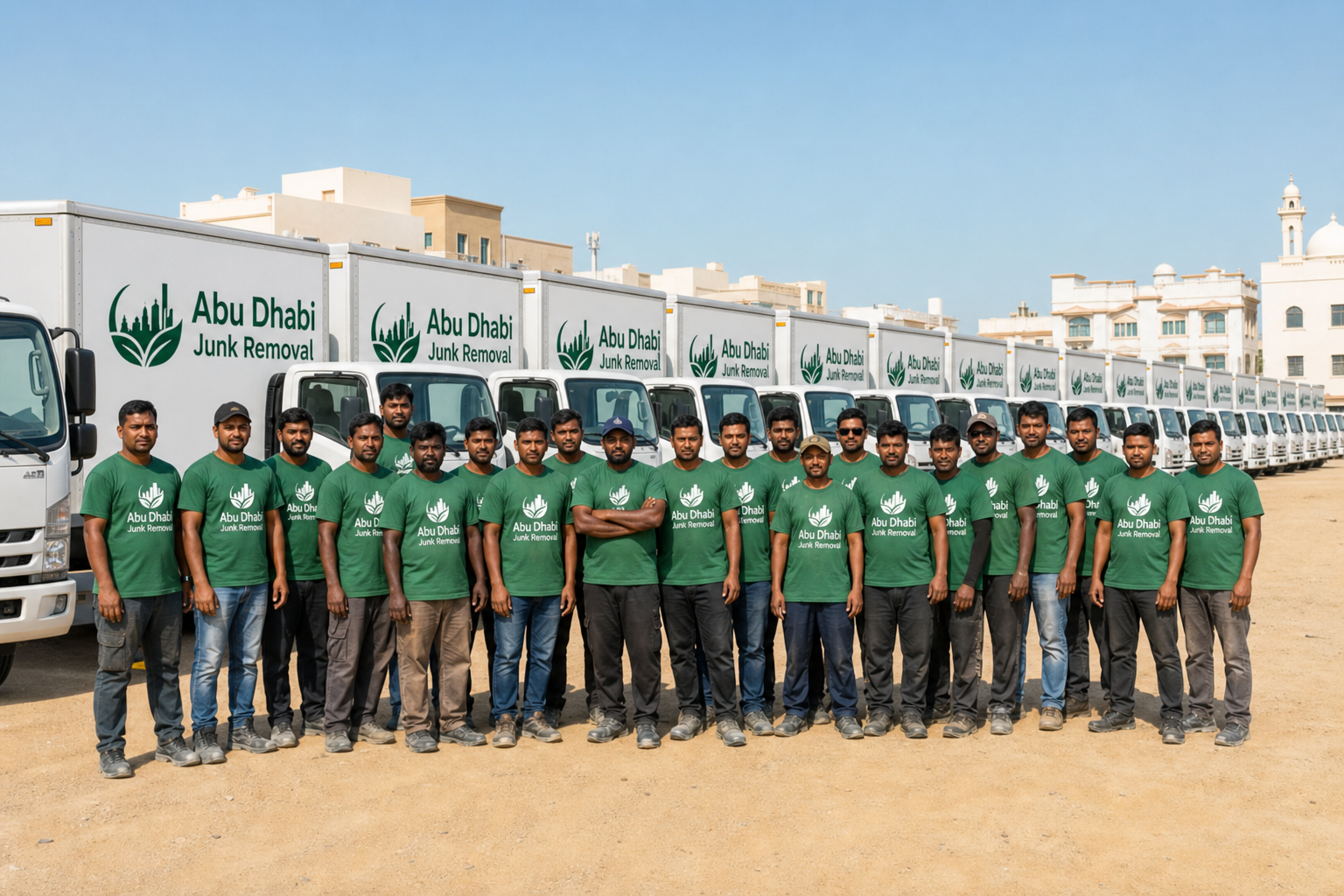 Abu Dhabi Junk Removal team and trucks