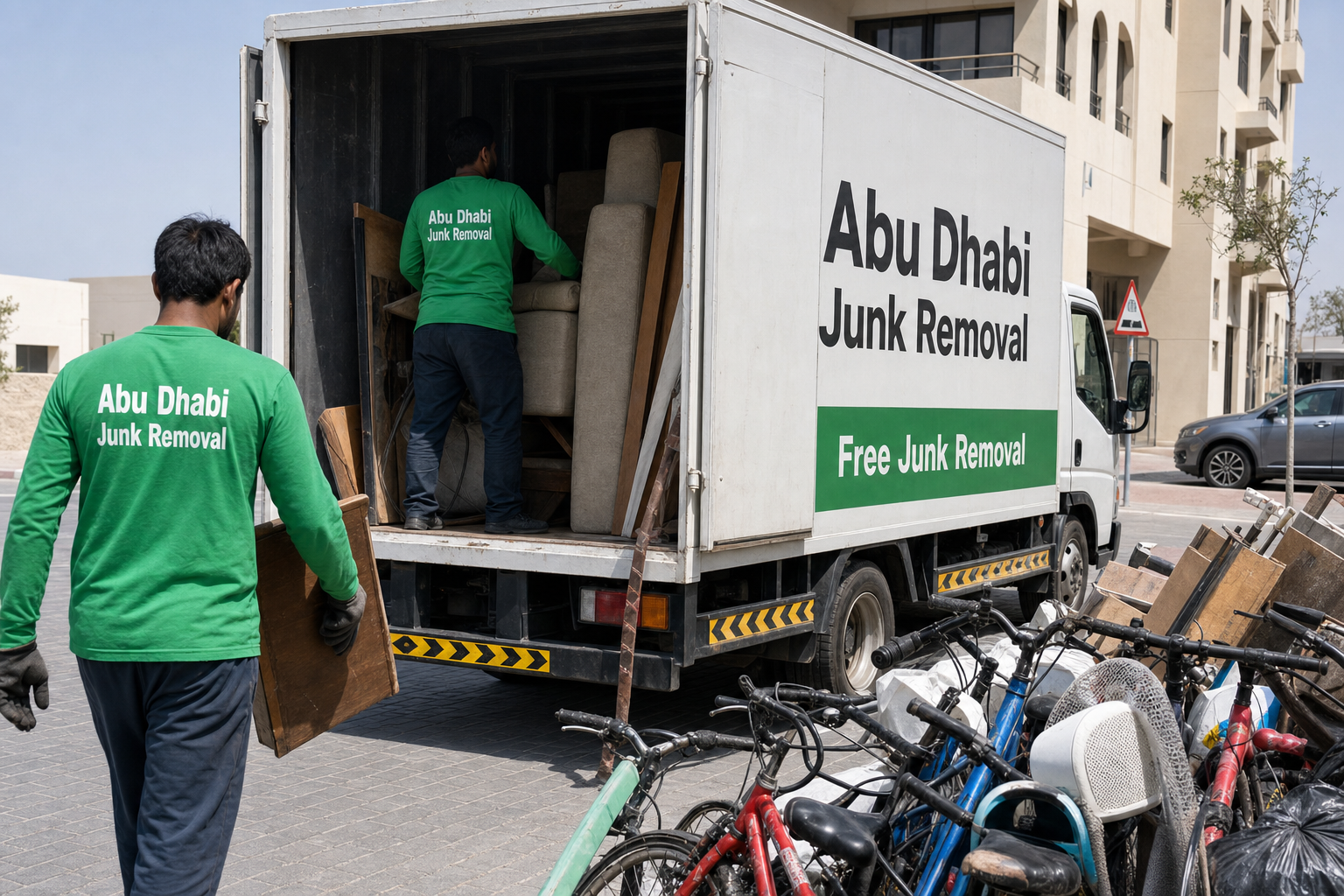 Abu Dhabi Junk Removal team at work 1