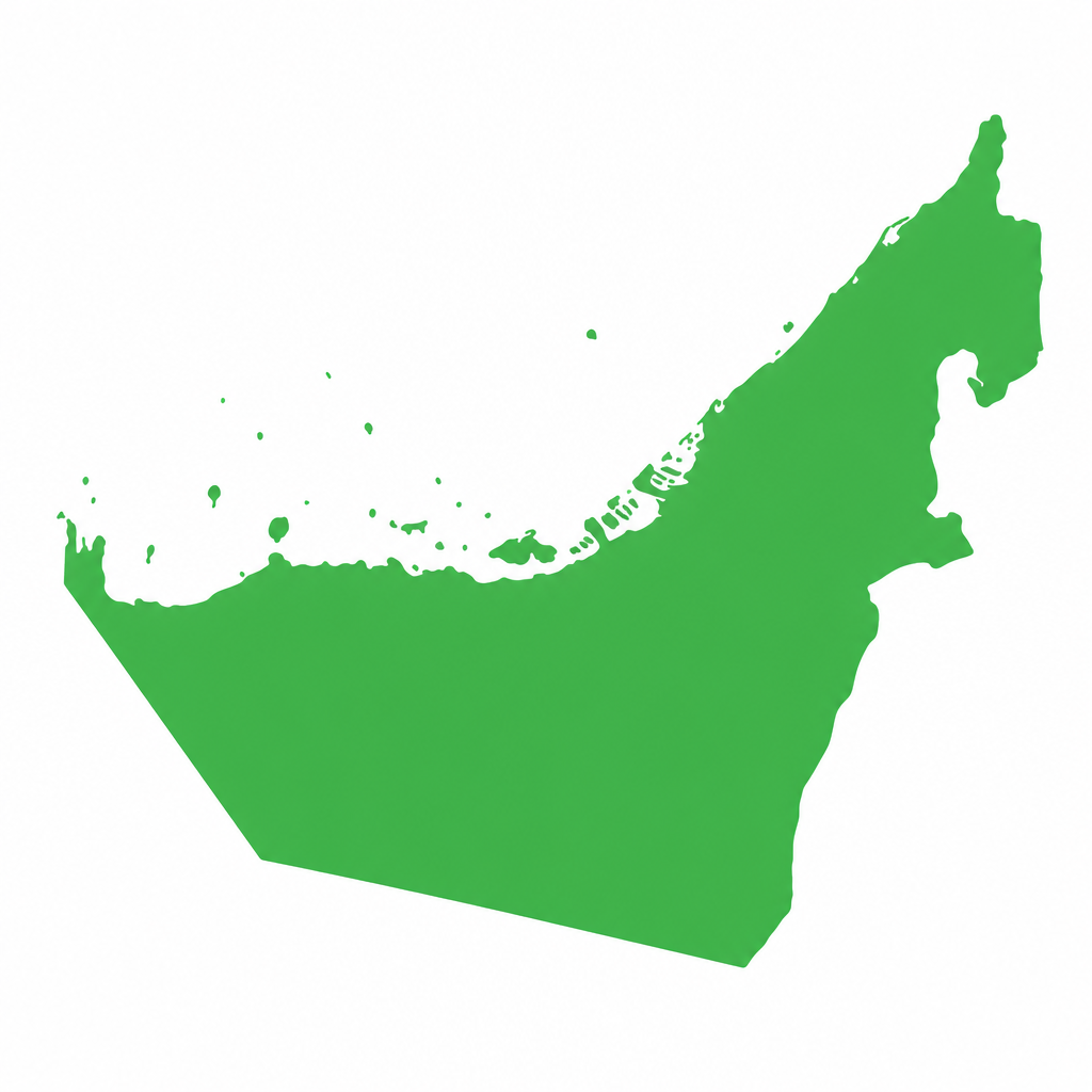 Map of the United Arab Emirates